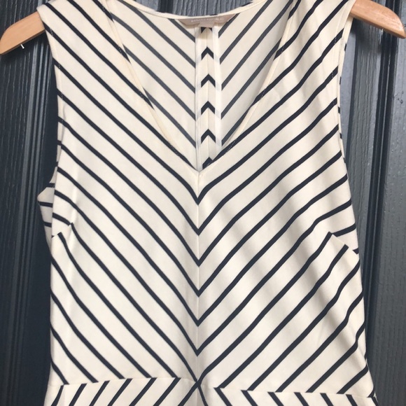 Banana Republic Mad Men Black & White Diagonal Stripe Dress - Excellent! 6 - Picture 2 of 14